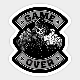 grim reaper holding controller game emblem design Sticker